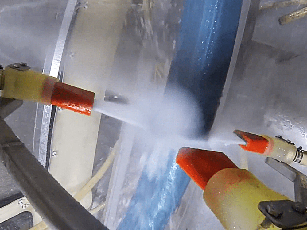 Multi-Nozzle, 7-Axis Wet Blasting Provides Fast, Blended Coverage